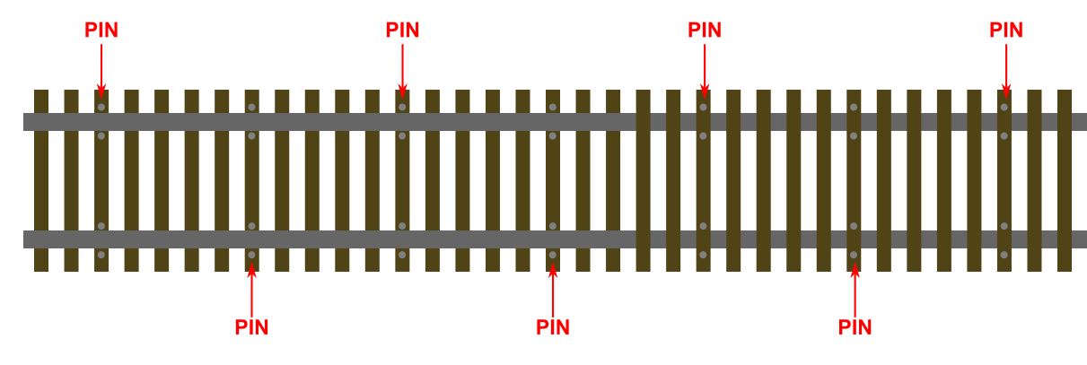 RR Craftsman Store. Track Pin, 1-inch, Black, 500pcs