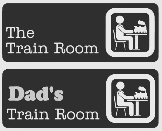 Train room signs