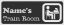 Customized train room sign