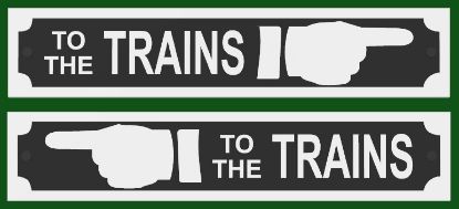 To the Trains signs