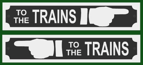 To the Trains signs