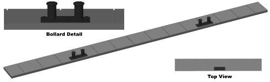 Dock Platform with Bollards