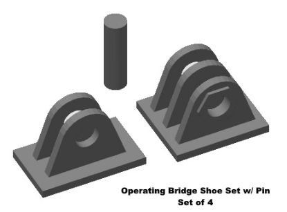 Picture of Detail Set - Bridge Shoe Set - Operating (4) - HO Scale