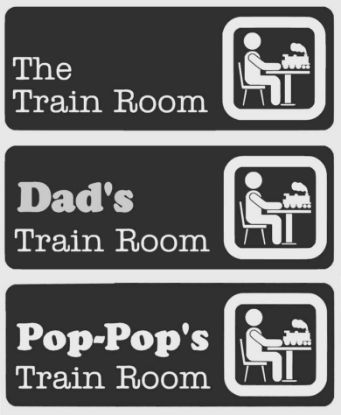 Train Room Signs