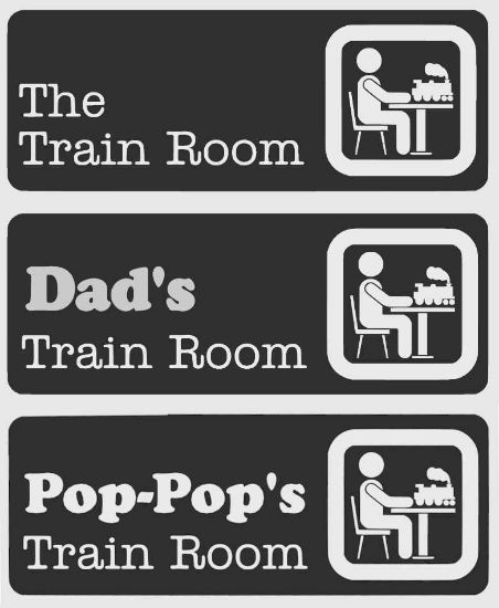 Train Room Signs