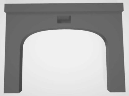 Picture of Tunnel Portal - Double Track Concrete, Smooth - with Date Panels - HO Scale