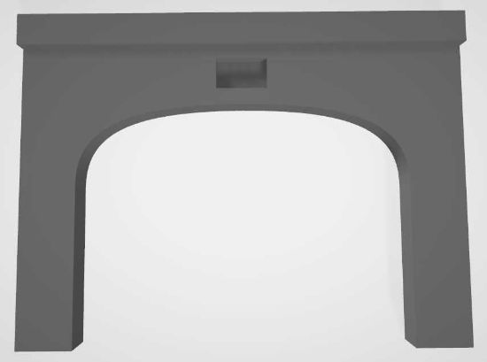 Picture of Tunnel Portal - Double Track Concrete, Smooth - with Date Panels - HO Scale